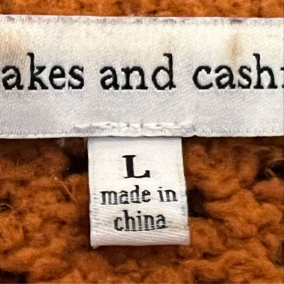 Burnt Orange Crewneck Sweater Cupcakes Cashmere L - Picture 8 of 9